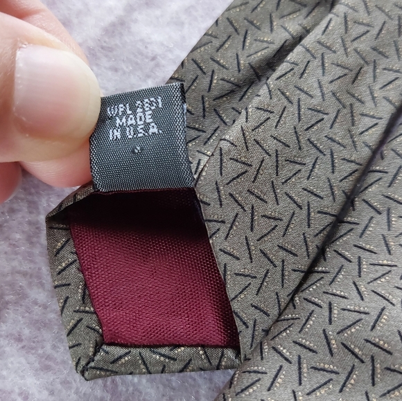 Vintage Zylos Silk Elegant Patterned Mens Tie - Picture 6 of 6